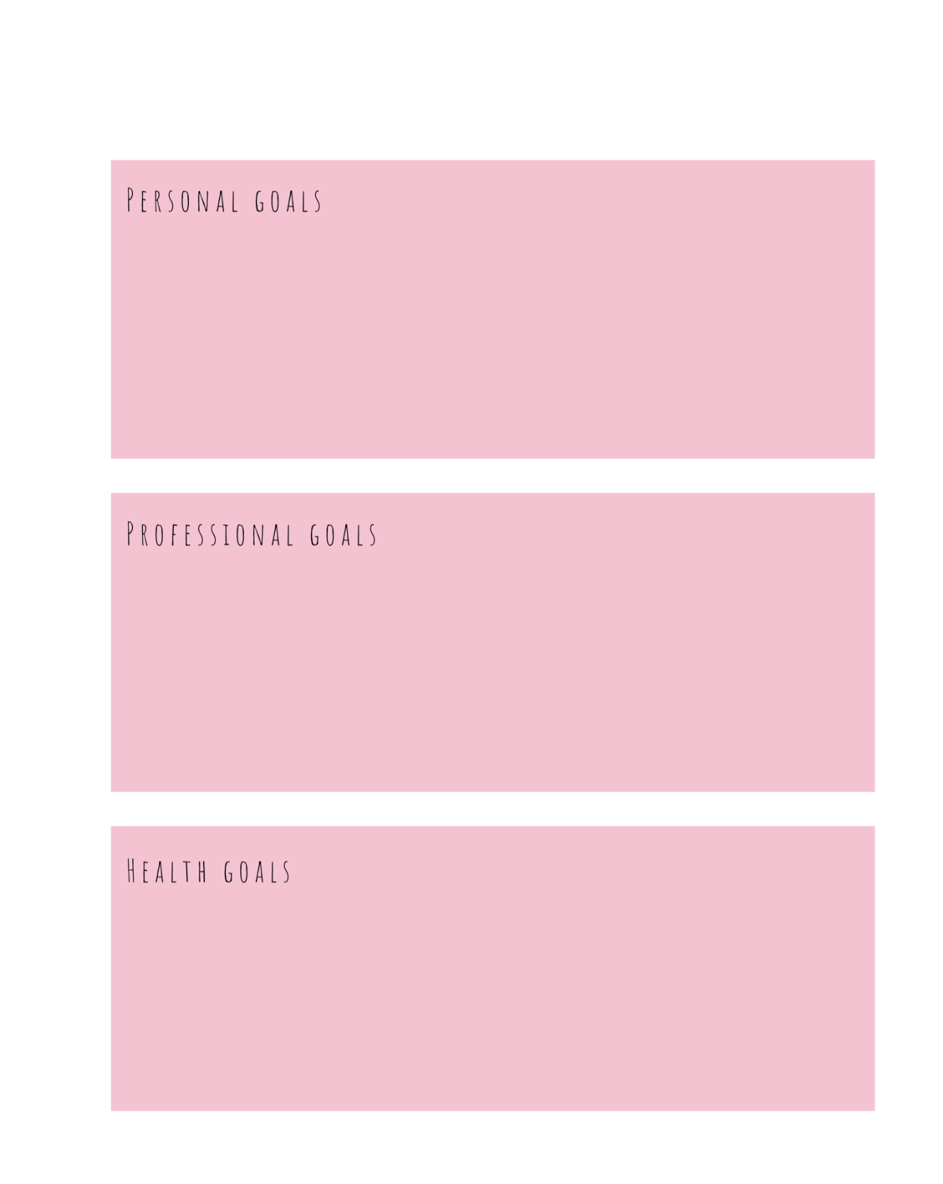 Planner red yearly goals page 2