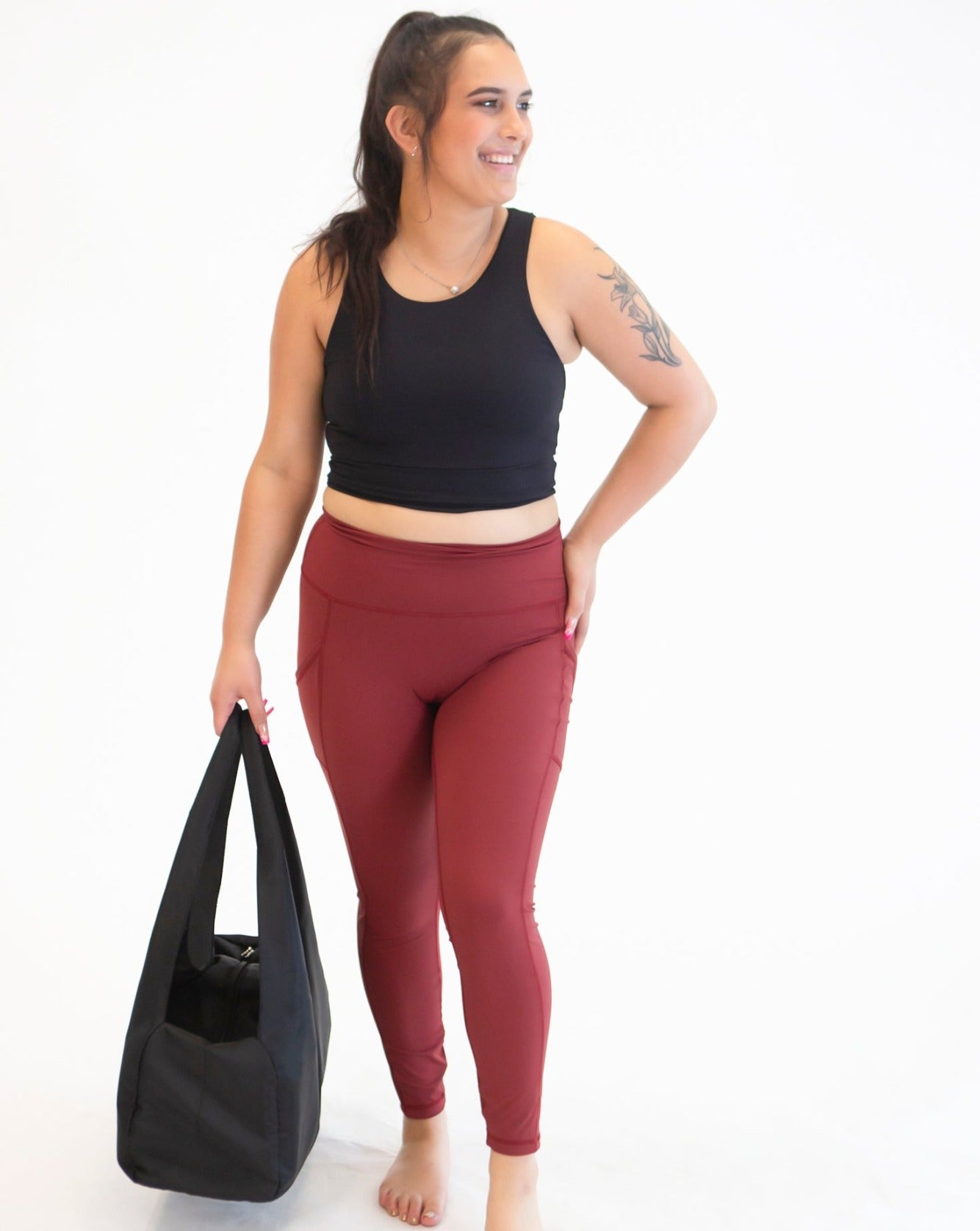 Stevie crop Black M