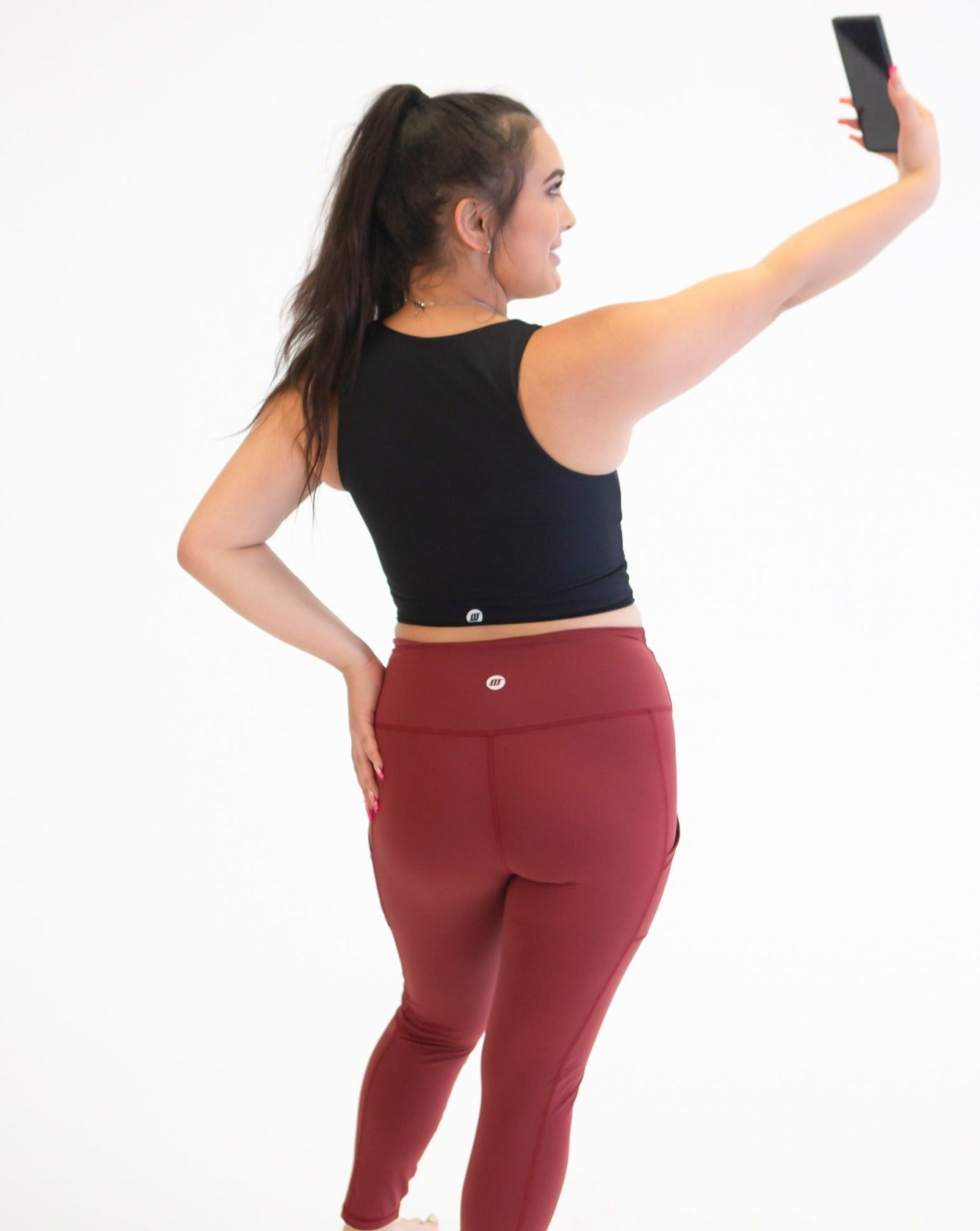 Amelie leggings Rhubarb M back