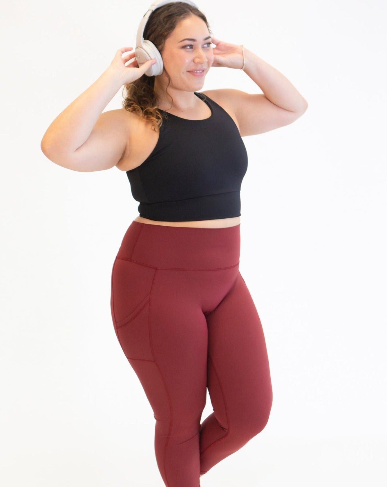 Amelie leggings Rhubarb L