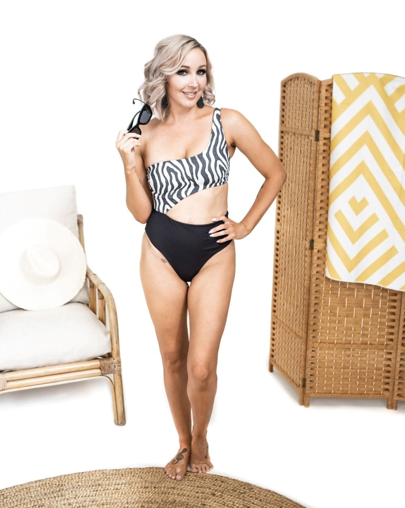 Marilyn Swimsuit - Salty Minx - Zebra - S / 10