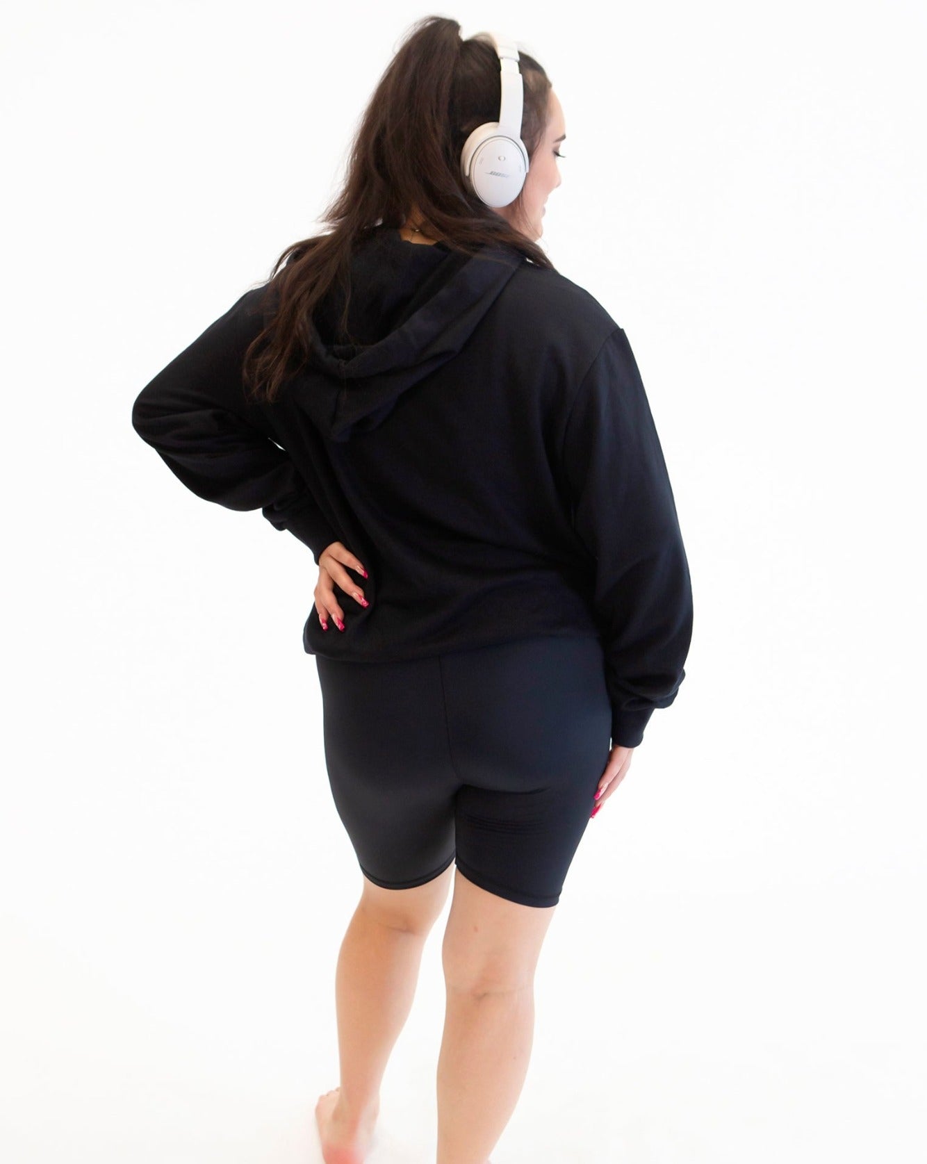 James Hoodie Black M back