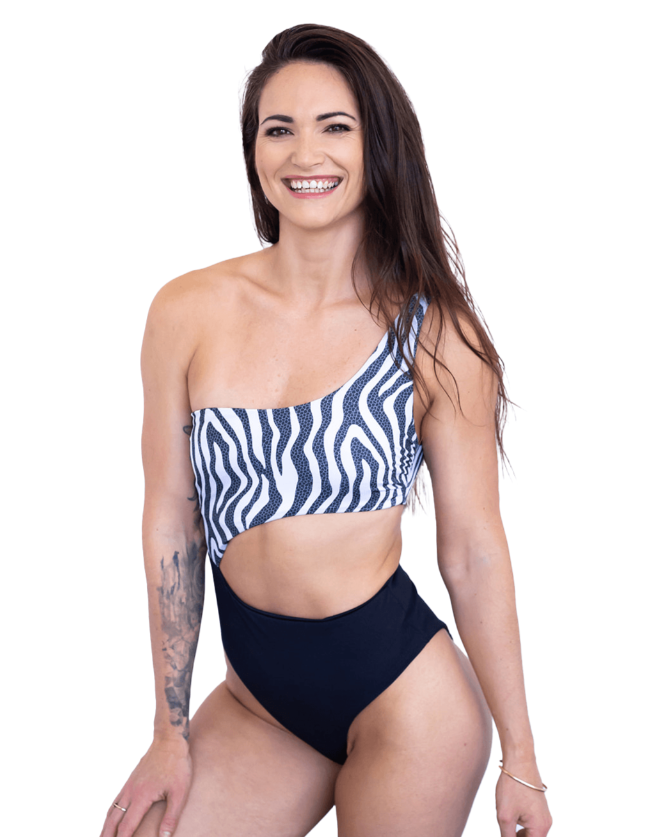 Marilyn Swimsuit - Salty Minx - Zebra - L / 14