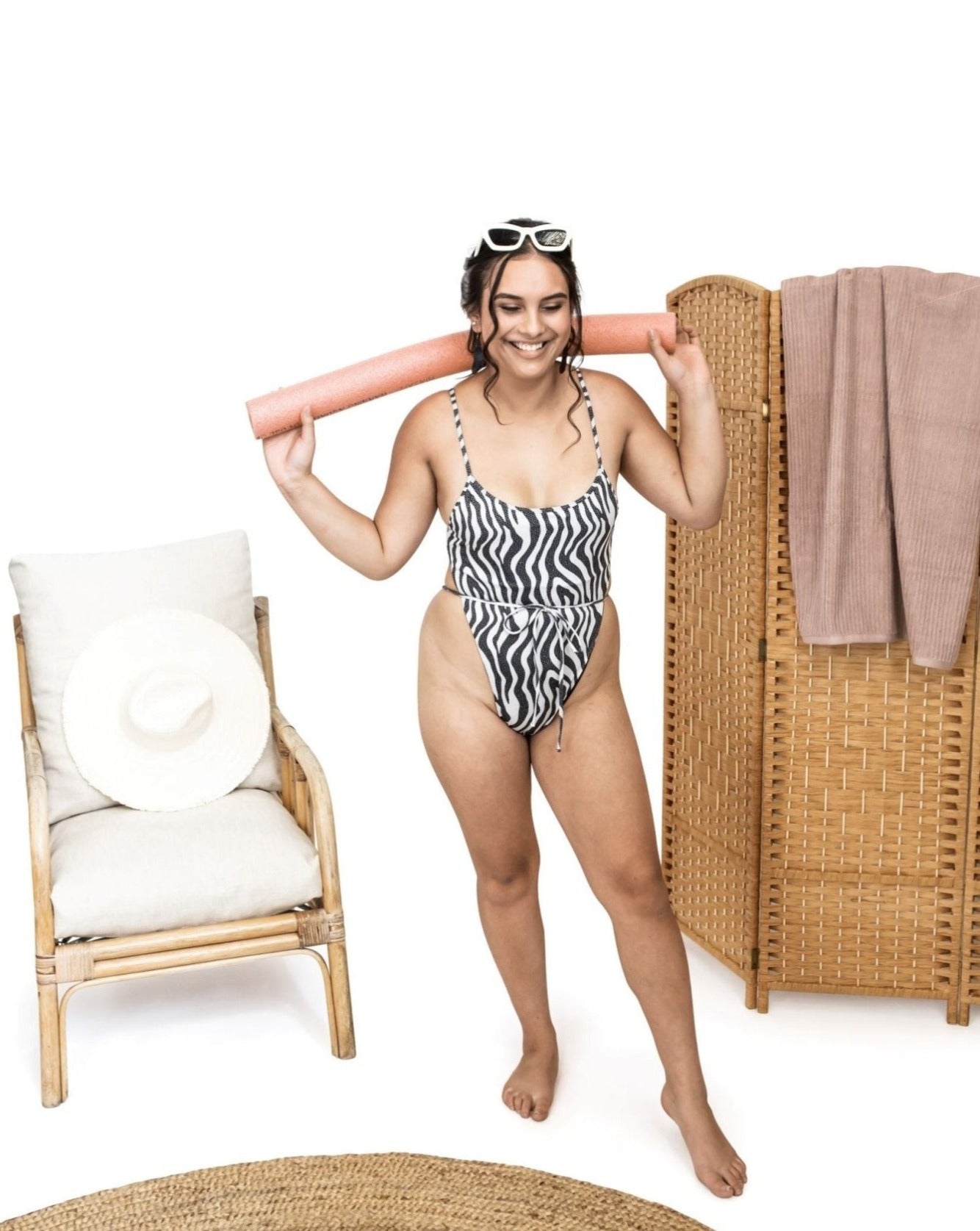 Taylor Swimsuit - Salty Minx - Zebra - M / 12